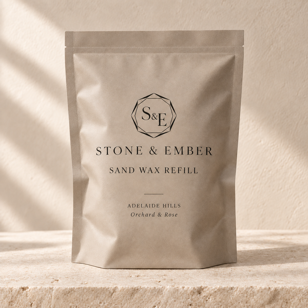 Adelaide Hills sealed sand wax refill bag concept