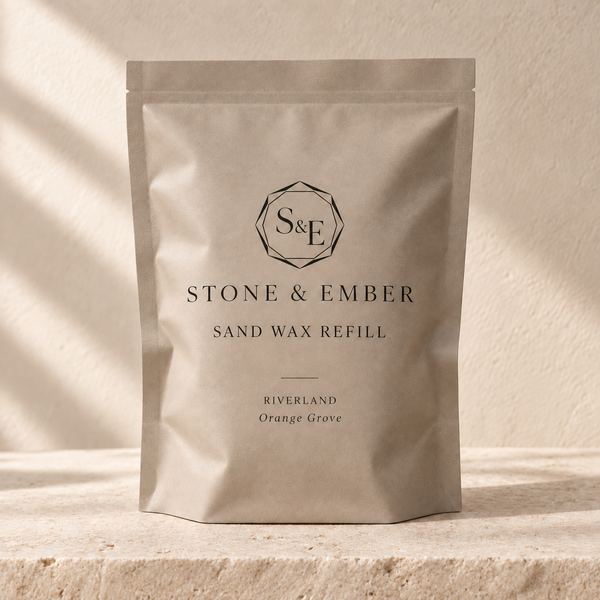 Riverland sealed sand wax refill bag concept